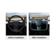 Picture of Rydeen Tesla Yoke Steering Wheel Nappa Perforated Leather 2016-2023 Model 3,2019-2023+ Model Y (wh )