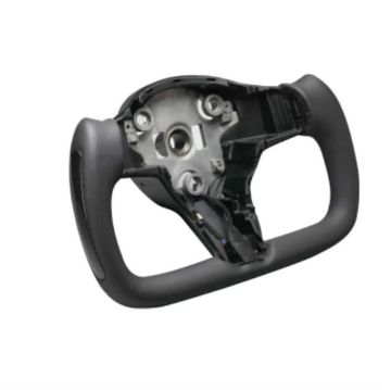 Picture of Rydeen Tesla Yoke Steering Wheel Nappa SideCarbon Leather 2016-2023 Model 3, 2019-2023+ Model Y, blk