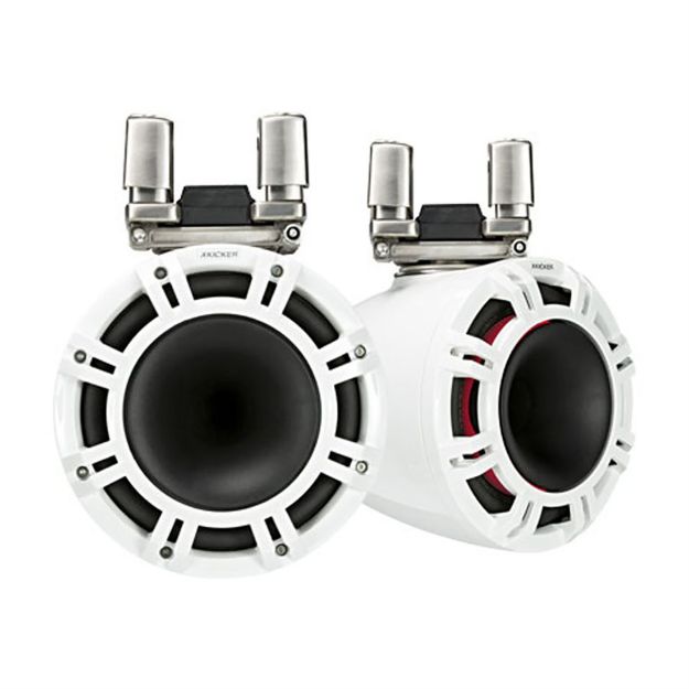 Picture of KICKER KMTC94W 9" 4-ohm Horn- Loaded Tower System, Pair (whi