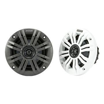 Picture of KICKER KM42 4" 2-ohm Marine Coaxial Speakers with 1/2" Tweeter