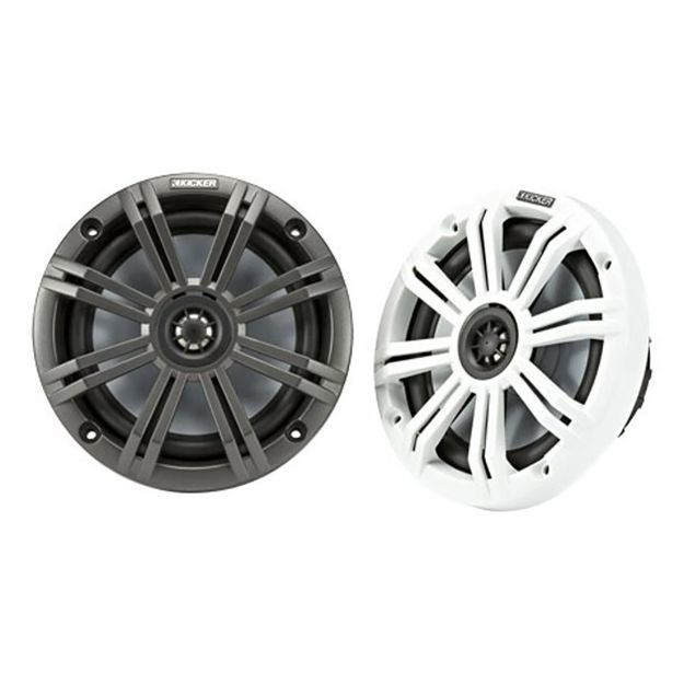 Picture of KICKER KM654 6.5" 4-ohm Marine Coaxial Speakers with 3/4" Tweeter
