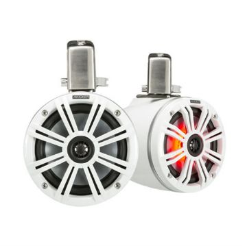 Picture of KICKER KMTC65W 6.5" 4-ohm Loaded Marine Cans with 45KM654L speaker pair, white