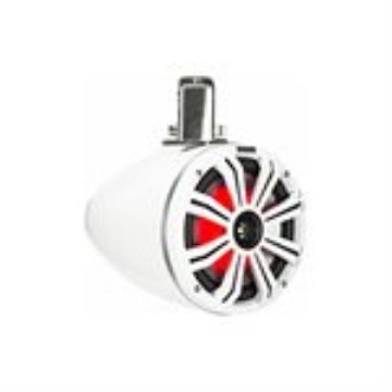 Picture of KICKER KMTC8W 8" 4-ohm Loaded Marine Cans with 45KM84L speaker pair, white, LED