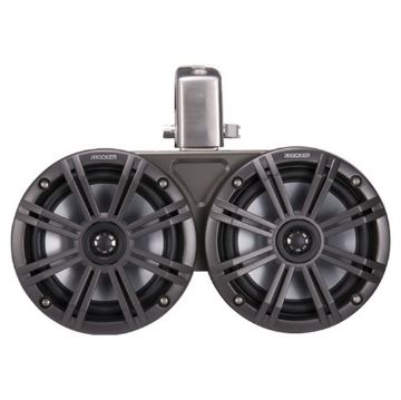 Picture of KICKER KMTC65 6.5" 2-ohm Loaded Marine Dual Cans with 45KM654L speaker, LED, black