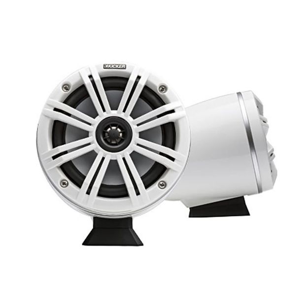 Picture of KICKER KMFC65 6.5" 4-ohm Tower Loaded Marine Flat Surface Mount Cans White
