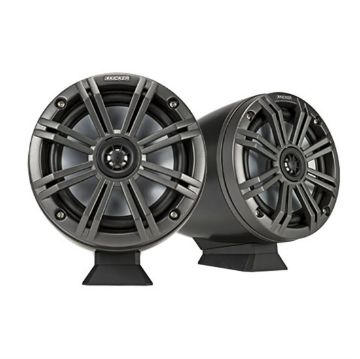 Picture of KICKER KMFC65 6.5" 4-ohm, Coaxial, Tower, Loaded Marine Flat Surface Mount Cans (black)