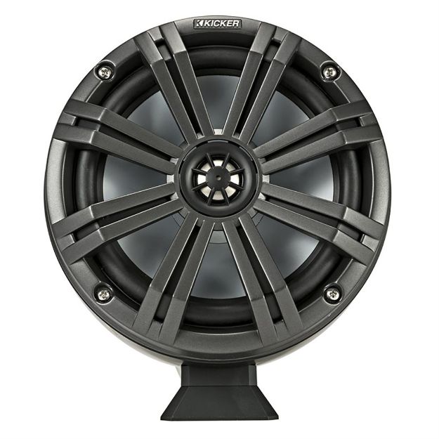 Picture of KICKER KMFC8 8" Coaxial 4-ohm Marine Tower System, Flat Mount (black, pair)
