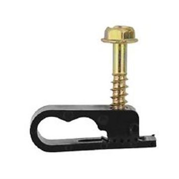 Picture of Custom Tool Supply Dual RG6 Screw Clip (black, 100 pk)