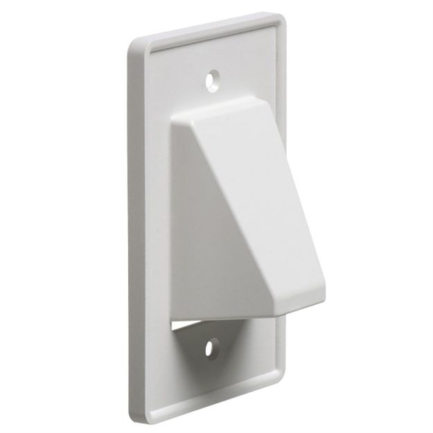 Picture of Arlington 1-Gang Reversible Cable Wall Plate (white)