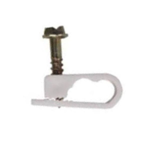 Picture of ASKA Dual RG6 Screw-In Cable Clip (white)