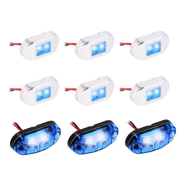 Picture of Metra Marine Accent 9 Light Kit - Blue LED, - Plastic Bezel