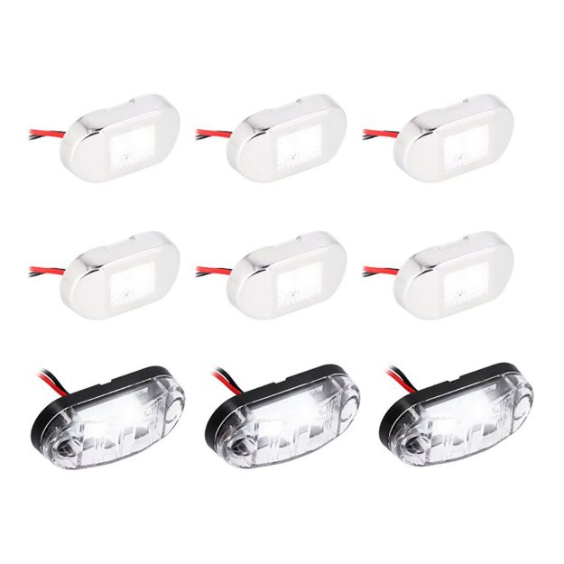 Picture of Metra Marine Accent 9 Light Kit - White LED, - Plastic Bezel