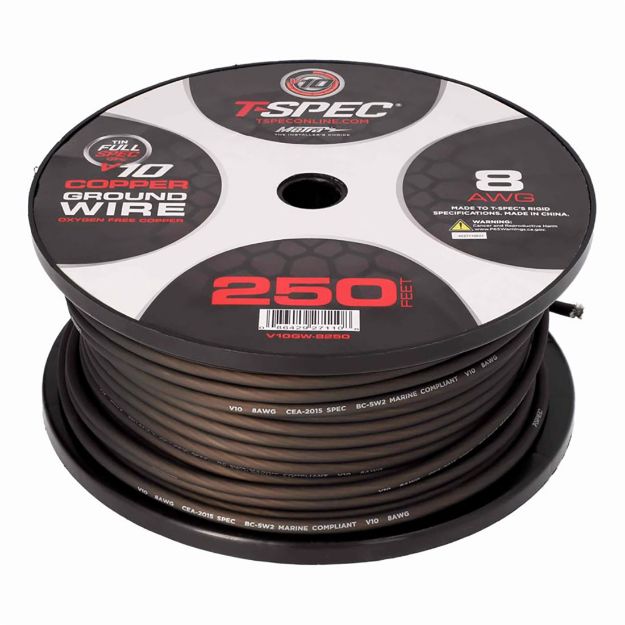 Picture of T-Spec 8 AWG 250FT OFC POWER WIRE (MATTE BLACK )