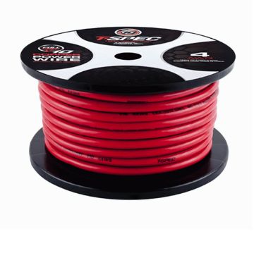 Picture of T-Spec V10 Series 4 ga OFC Power Wire 100' Spool (matte red)