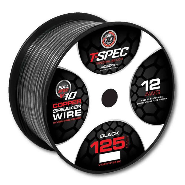 Picture of T-Spec v10 12 ga Speaker Wire 125' Spool (black)