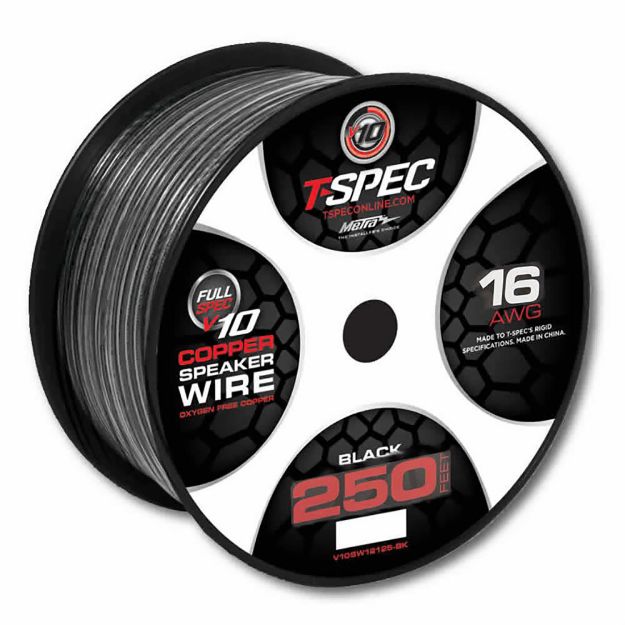 Picture of T-Spec v10 16 ga Speaker Wire 250' Spool (black)