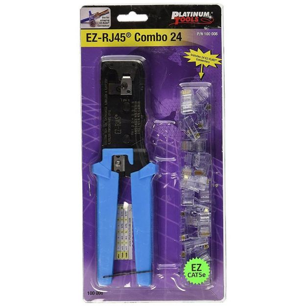 Picture of Platinum Tools EZ-RJ45 Crimper & 24 EZ-RJ45 Cat 5e Connects