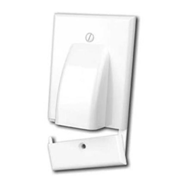 Picture of Vanco Hinged Single-Gang Bulk Cable Wall Plate (white)