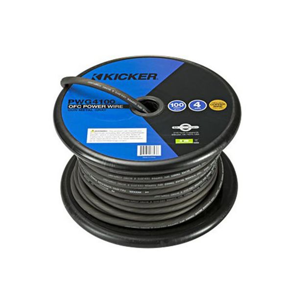 Picture of KICKER  Power Wire, Spool, Gray, 4ga, 100ft; RoHS Compliant