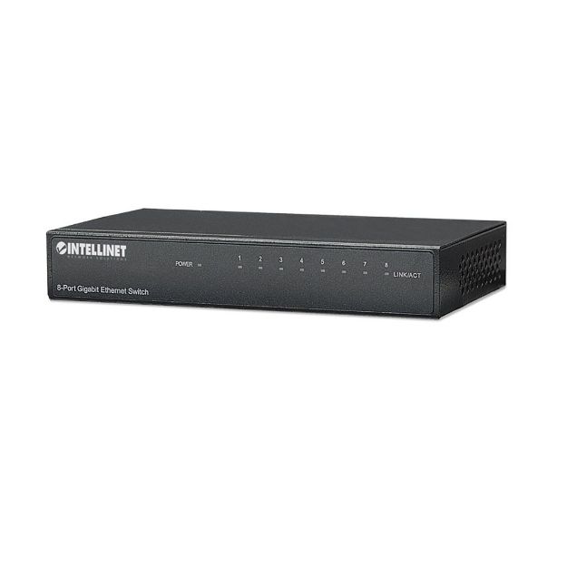 Picture of Intellinet 8 Port Desktop Gigabit Ethernet Switch, Metal