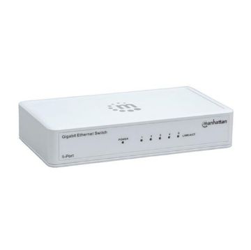 Picture of Intellinet 5 Port Gigabit Ethernet Switch, Plastic