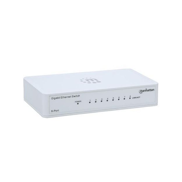 Picture of Intellinet 8 Port Gigabit Ethernet Switch, Plastic