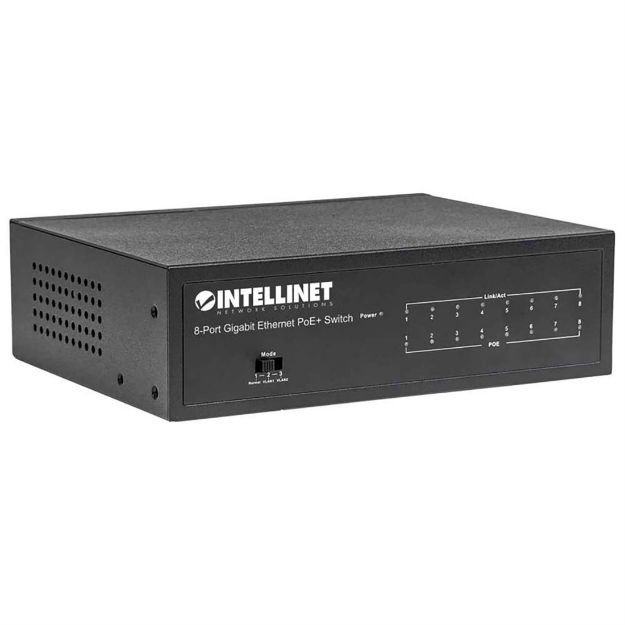 Picture of Intellinet 8 Port Gigabit Ethernet POE+ Switch