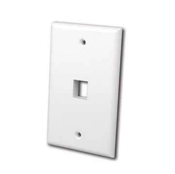 Picture of Vanco Multi-Media Keystone Wall Plates- 1 Port (White)