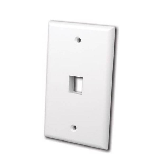 Picture of Vanco Multi-Media Keystone Wall Plates- 1 Port (White)