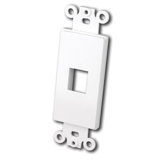 Picture of Vanco Decor Style Keystone Wall Plate Inserts- 1 Port (White)
