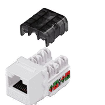 Picture of Vanco Cat 6 90 Degree Keystone Inserts- 8 Conductor (White)