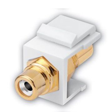 Picture of Vanco RCA Keystone Inserts- Insert Color: White & Insulator