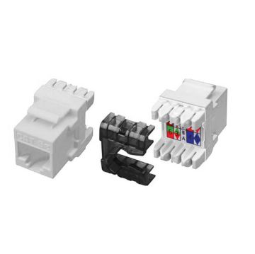 Picture of Vanco Cat 5E 180 Degree Keystone Inserts- 8 Conductor (White