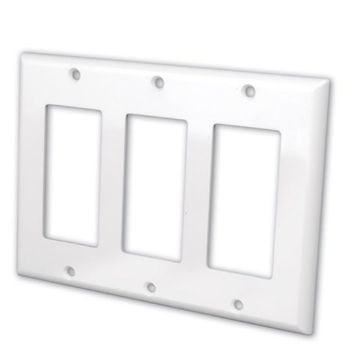Picture of Vanco Decor Style Face Plates- Triple (White)