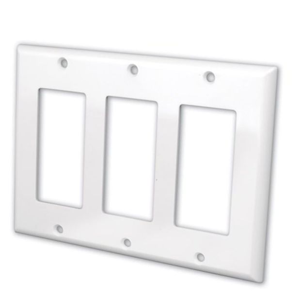 Picture of Vanco Decor Style Face Plates- Triple (White)