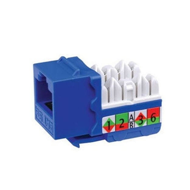 Picture of Vanco Category 5E 90 Degree Keystone Inserts- 8 Conductor