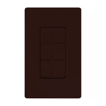 Picture of Lutron Claro 6-Port Field Customizable Multi-port Frame (brown)