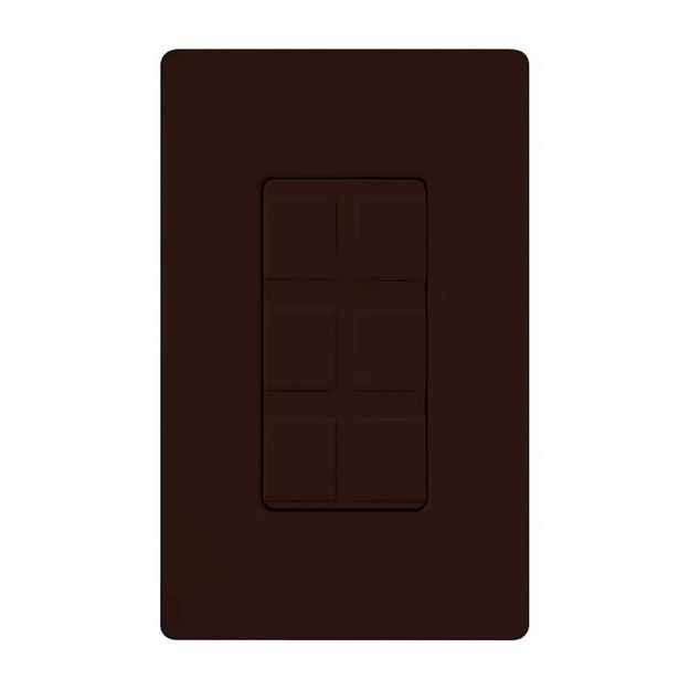 Picture of Lutron Claro 6-Port Field Customizable Multi-port Frame (brown)
