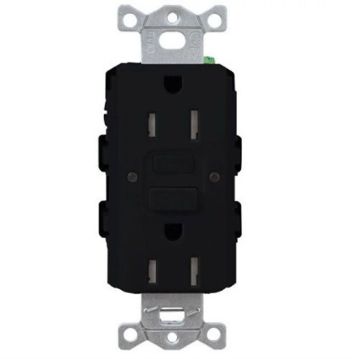 Picture of Lutron 15A GFCI Self-Testing Duplex Receptacle (black)