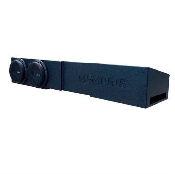 Picture of Memphis Audio Dual 8" Subwoofer Loaded Enclosure, 1 Ohm, Compatible with 2007+ Chevrolet & GMC Crew