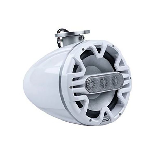 Picture of Memphis Audio 8" Tower Array Speakers w/Outdoor Covers w/2-Channel Marine Amp, White