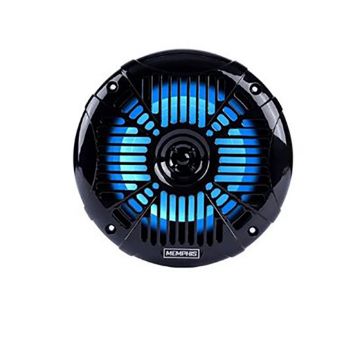 Picture of Memphis Audio 6.5" Marine Grade Coaxial Speakers, Black w/Blue LED - Pair
