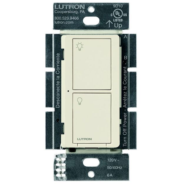 Picture of Lutron Caseta 5A 2-Button RF Switch (light almond)