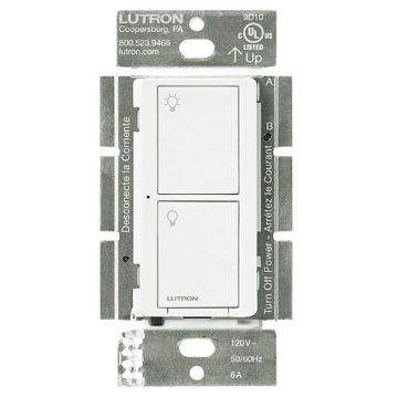 Picture of Lutron Caseta 5A 2-Button RF Switch (white)