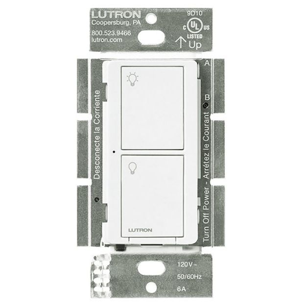 Picture of Lutron Caseta 5A 2-Button RF Switch (white)