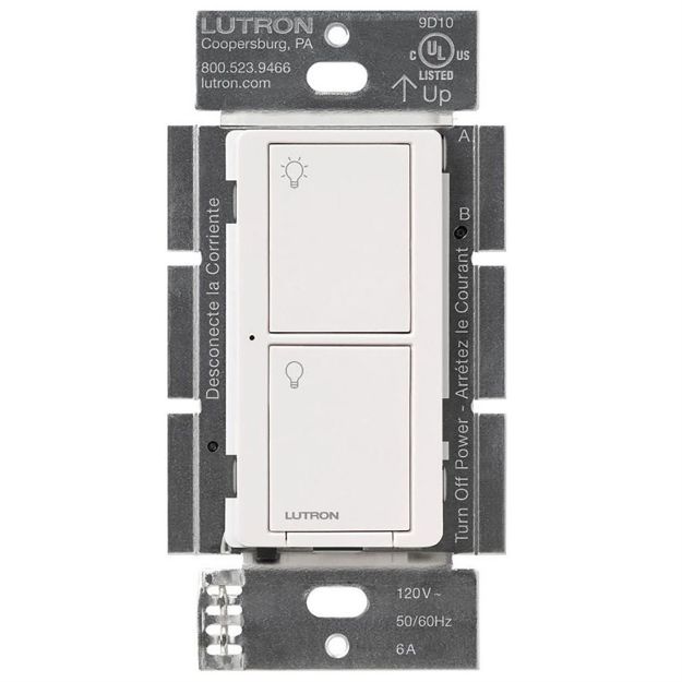 Picture of Lutron Caseta 6A 2-Button RF Switch (white)