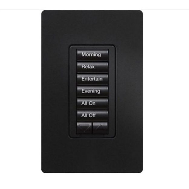 Picture of Lutron RadioRA2 Hybrid Master Keypad w/Neutral Wire (midnight)