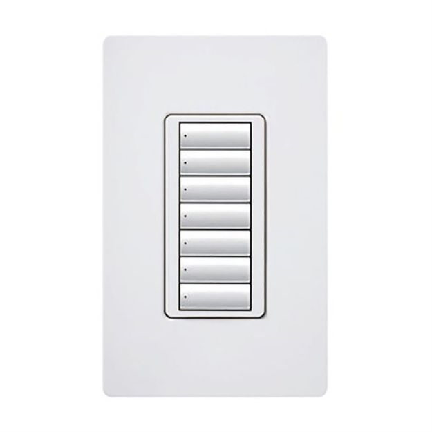 Picture of Lutron RadioRA 2 7 Button Wall-Mount Keypad(snow white)