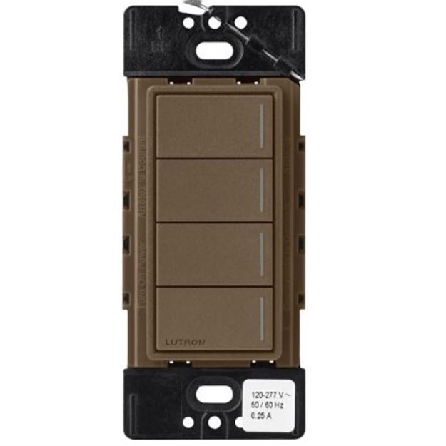 Picture of Lutron RadioRA 3 Sunnata Hybrid Keypad 4 Button(espresso)