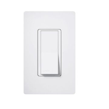 Picture of Lutron Claro Satin Color 1-Pole Switch (snow white)
